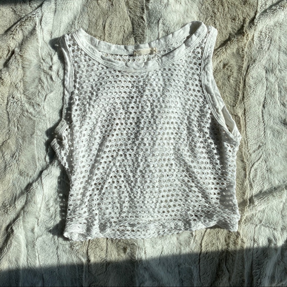 Mesh tank top with holes!